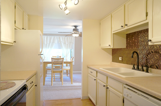 1 Renaissance Place, Unit 200 Palatine, IL 60067 - Photo 3 of 19 a kitchen with granite countertop a sink stove and cabinets