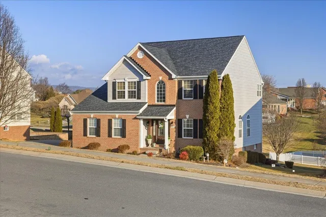 front view of a house with a street