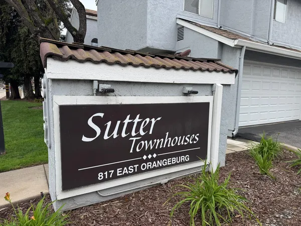 a view of outdoor space with sign board