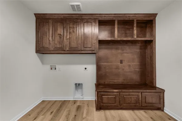 a view of wooden door