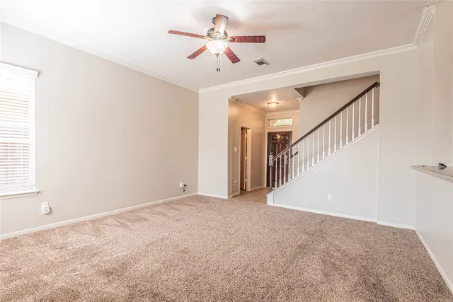 an empty room with a window