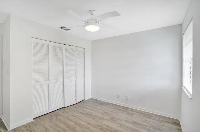 an empty room with a window