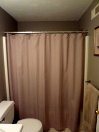 360 Littleton Road, Unit 18E Chelmsford, MA 01824 - Photo 9 of 13 a bathroom with a shower curtain and sink