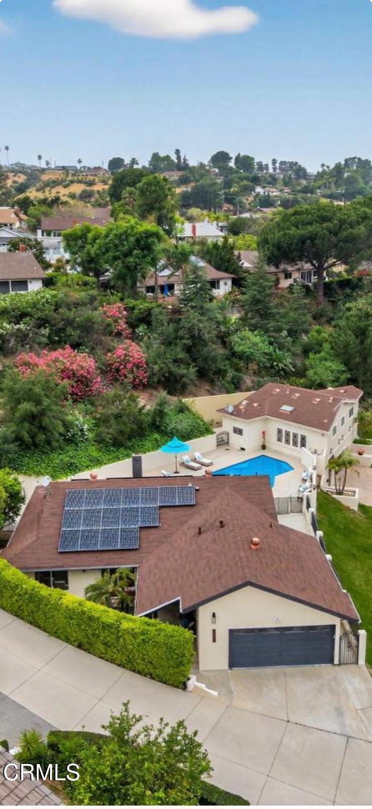 9325 La Shell Drive Tujunga, CA 91042 - Photo 2 of 46 an aerial view of a house with a garden