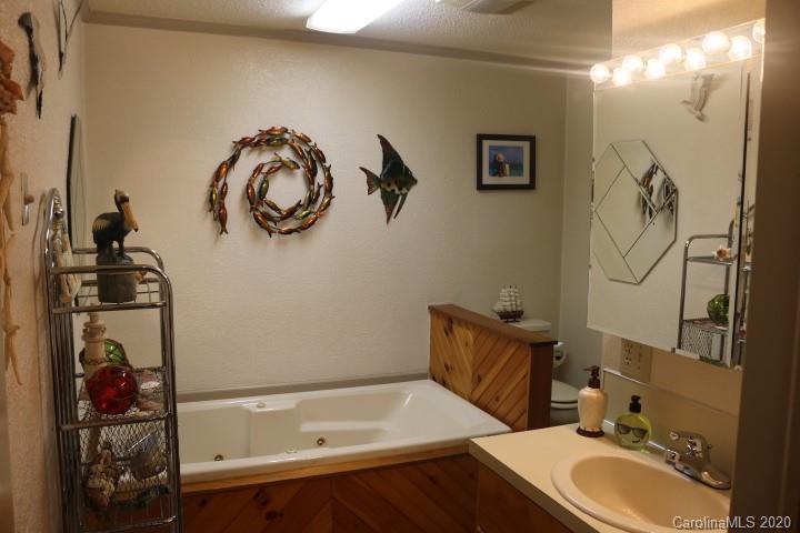 1949 Huckleberry Ridge Road Hiddenite, NC 28636 - Photo 23 of 31 a bathroom with a sink and a mirror
