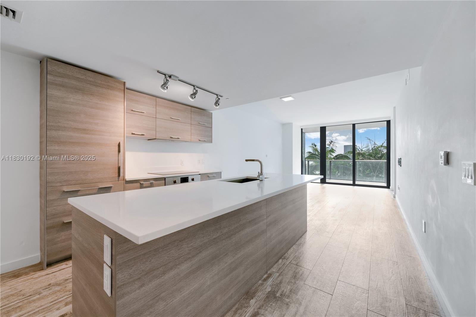 650 Northeast 32nd Street, Unit 802 Miami, FL 33137 - Photo 6 of 33 a view of a kitchen cabinets a sink and wooden floor