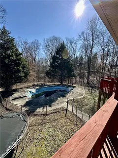 a view of a wooden deck