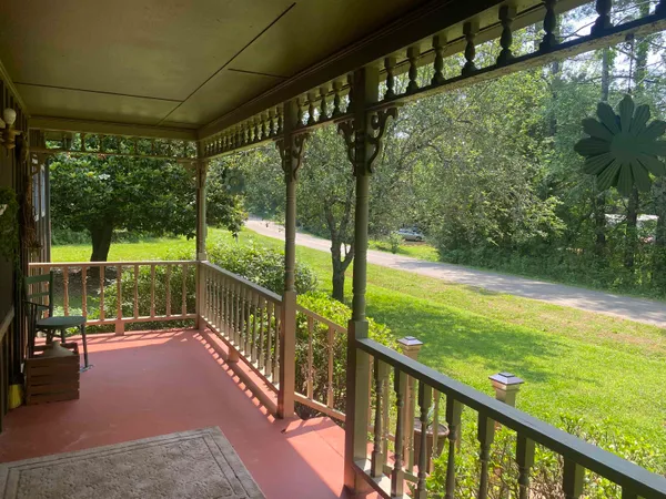 a view of a porch