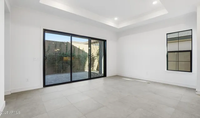 a view of a room with an empty space