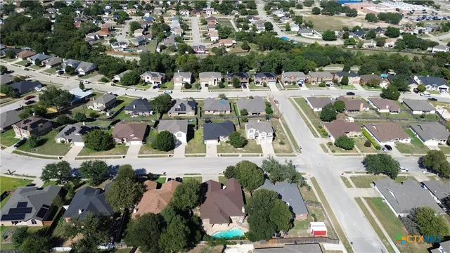 an aerial view of a city