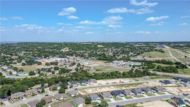 an aerial view of a city