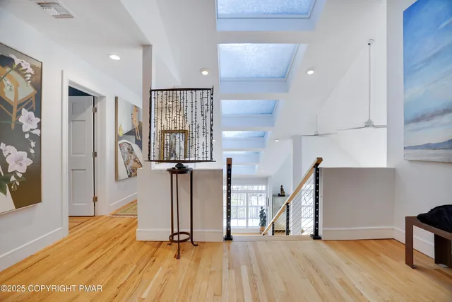 a view of a lake in middle of the house