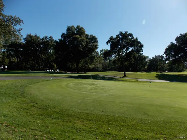 a view of a building and a street