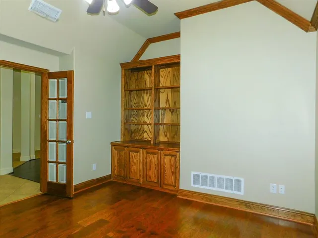 an empty room with window