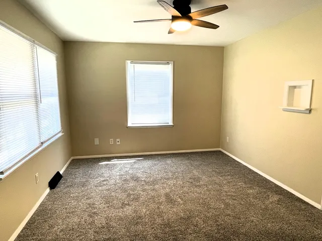 an empty room with a window