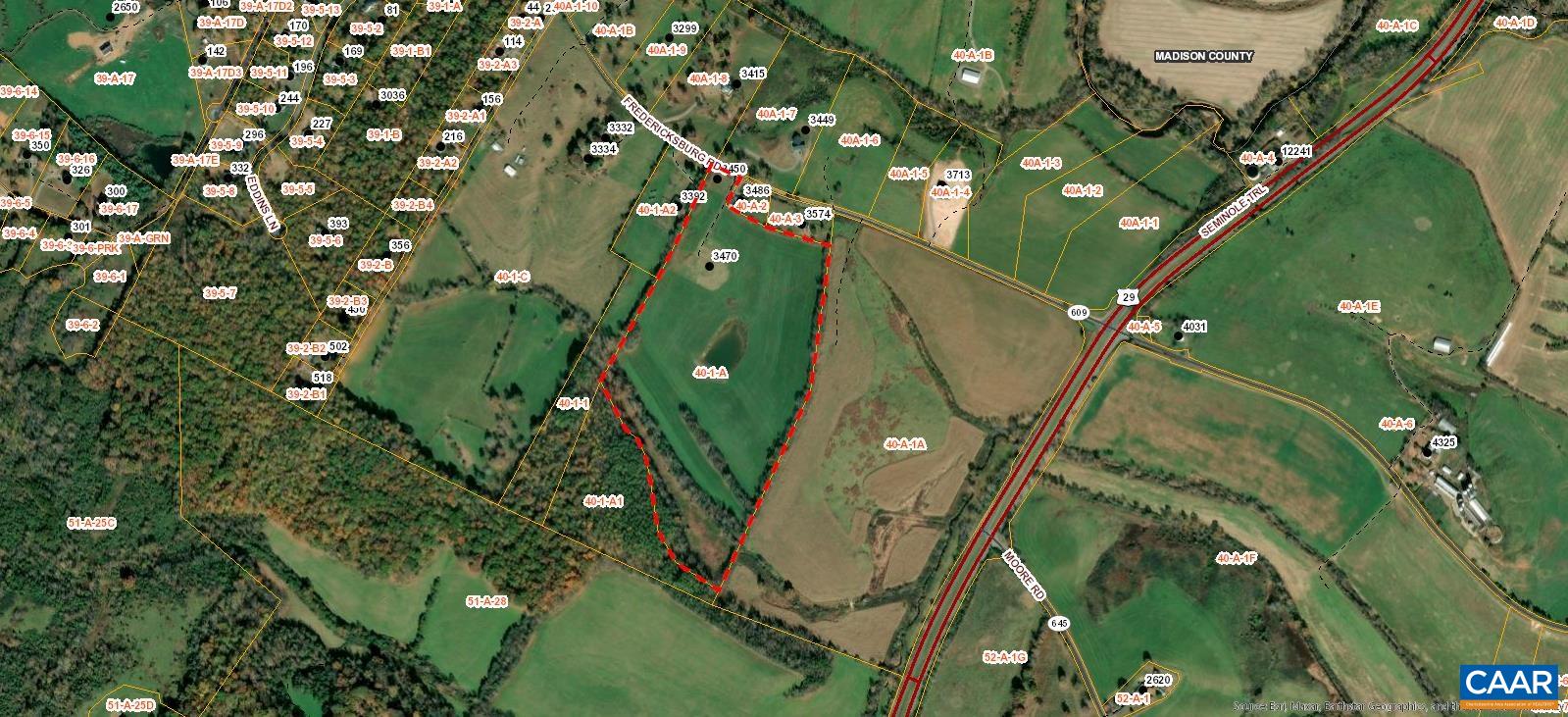 3470 Fredericksburg Road Ruckersville, VA 22968 - Photo 6 of 9 a map view of a yard