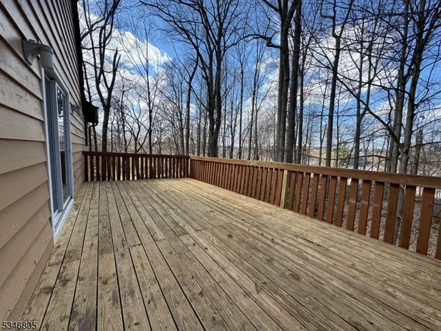 a view of wooden deck