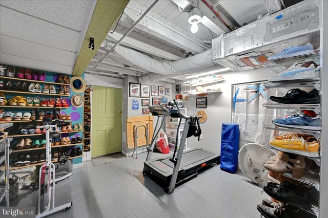 a patio with table and chairs