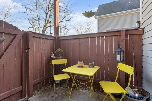 a view of a outdoor seating area