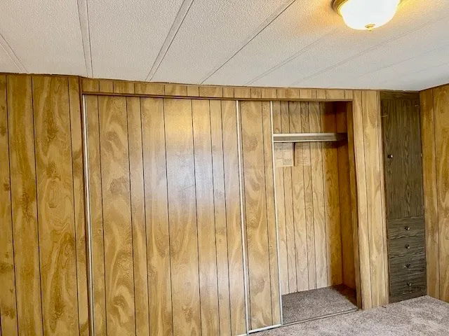 a close view of walk in closet