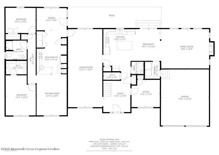 55 Tilton Road Brick, NJ 08723 - Photo 4 of 5 First Floor plan