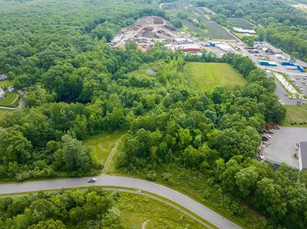 a view of a garden with an outdoor space