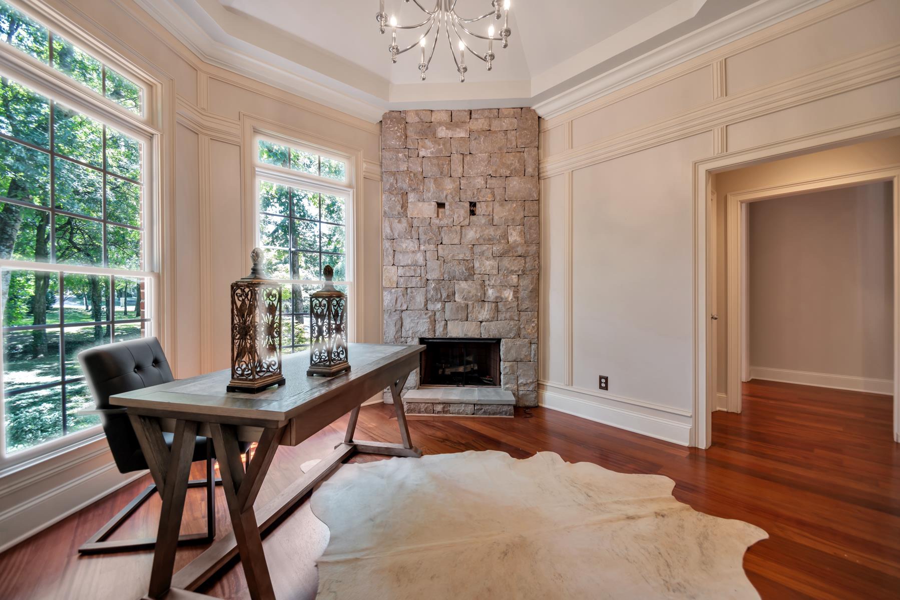 4006 Harding Place Nashville, TN 37215 - Photo 16 of 30 a living room with furniture and a fireplace