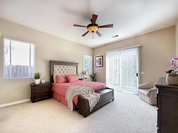 a view of a bathroom with a glass door