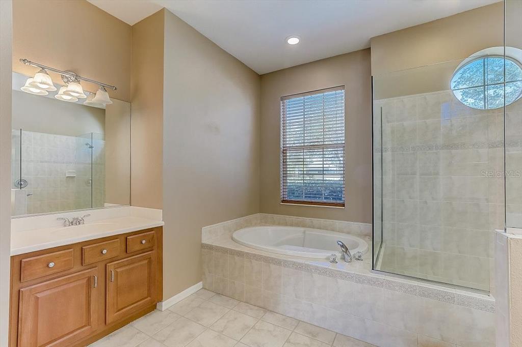 6214 Warbler Lane Lakewood Ranch, FL 34202 - Photo 20 of 40 a bathroom with a bathtub sink and mirror