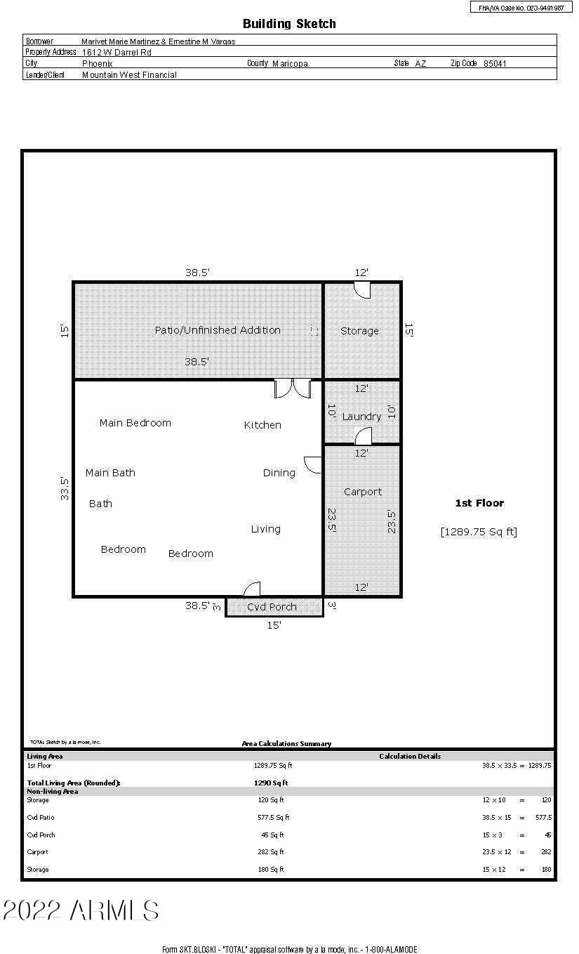 1612 West Darrel Road Phoenix, AZ 85041 - Photo 29 of 29 Pages from floorplan