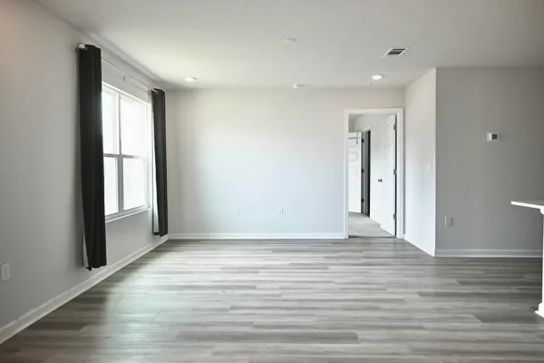 an empty room with a window