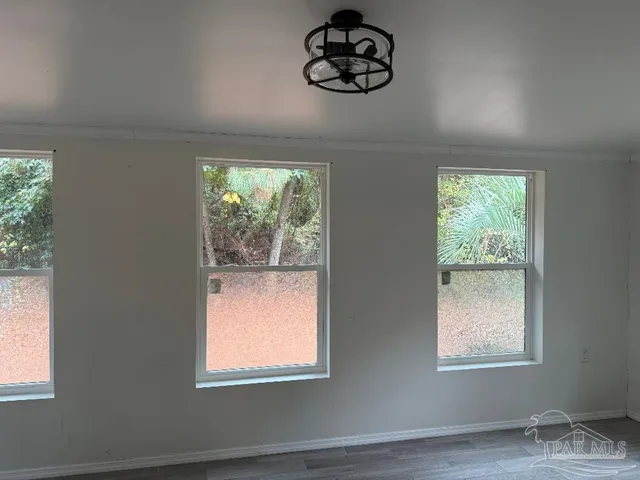 a view of a window in a room