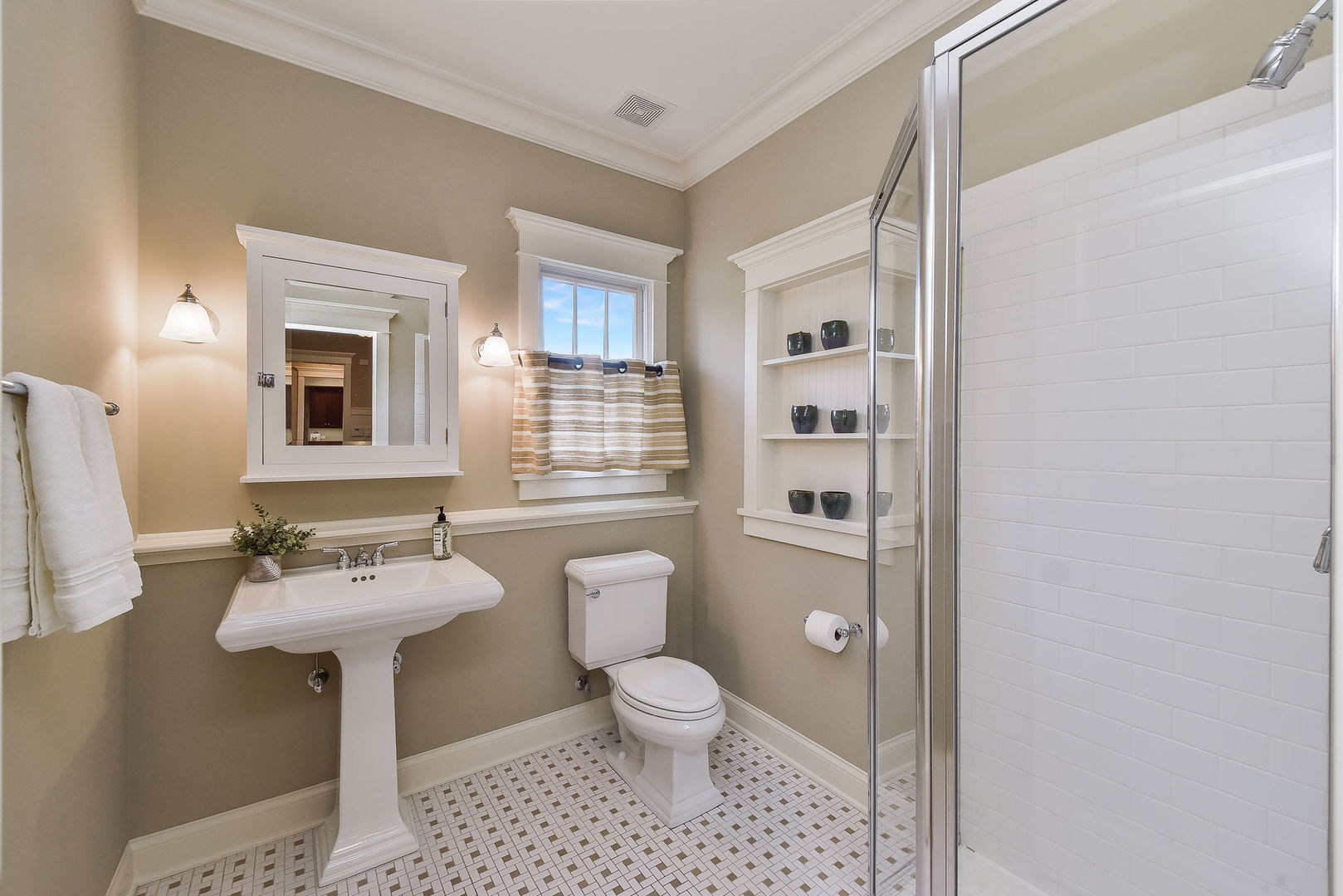 427 Ranch Road Wheaton, IL 60187 - Photo 15 of 38 a bathroom with a sink toilet a mirror and shower