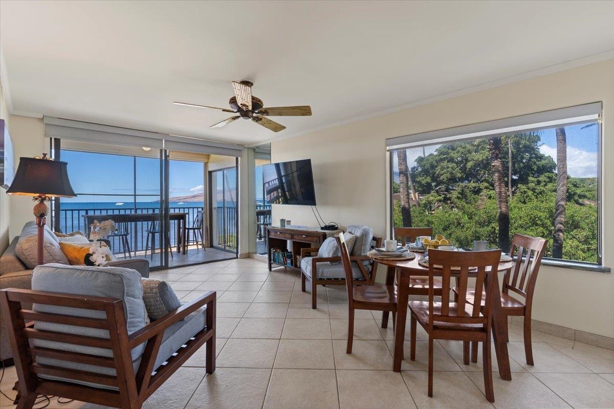 36 South Kihei Road, Unit 301 Kihei, HI 96753 - Photo 8 of 30 a view of a dining room with furniture window and outside view
