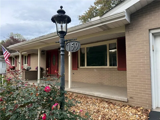 a front view of a house