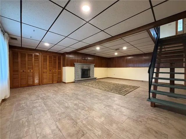 a view of hallway with stairs