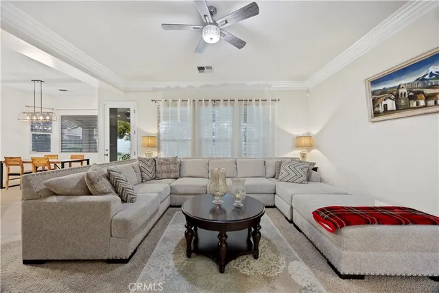 a living room with furniture and a couch