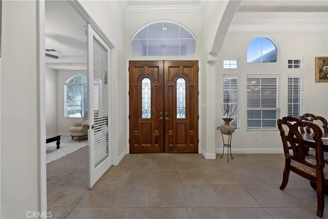 a view of livingroom with furniture and chandelier
