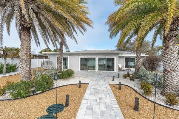 a view of a house with a patio