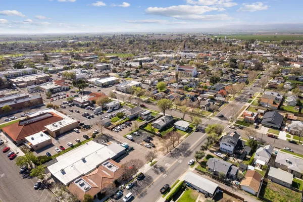 an aerial view of a city