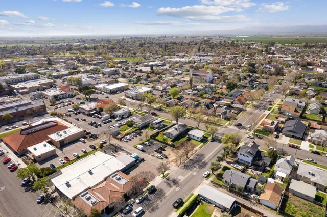 an aerial view of a city