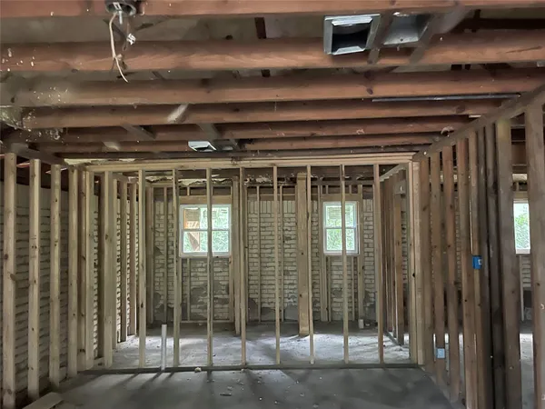 a view of wooden door