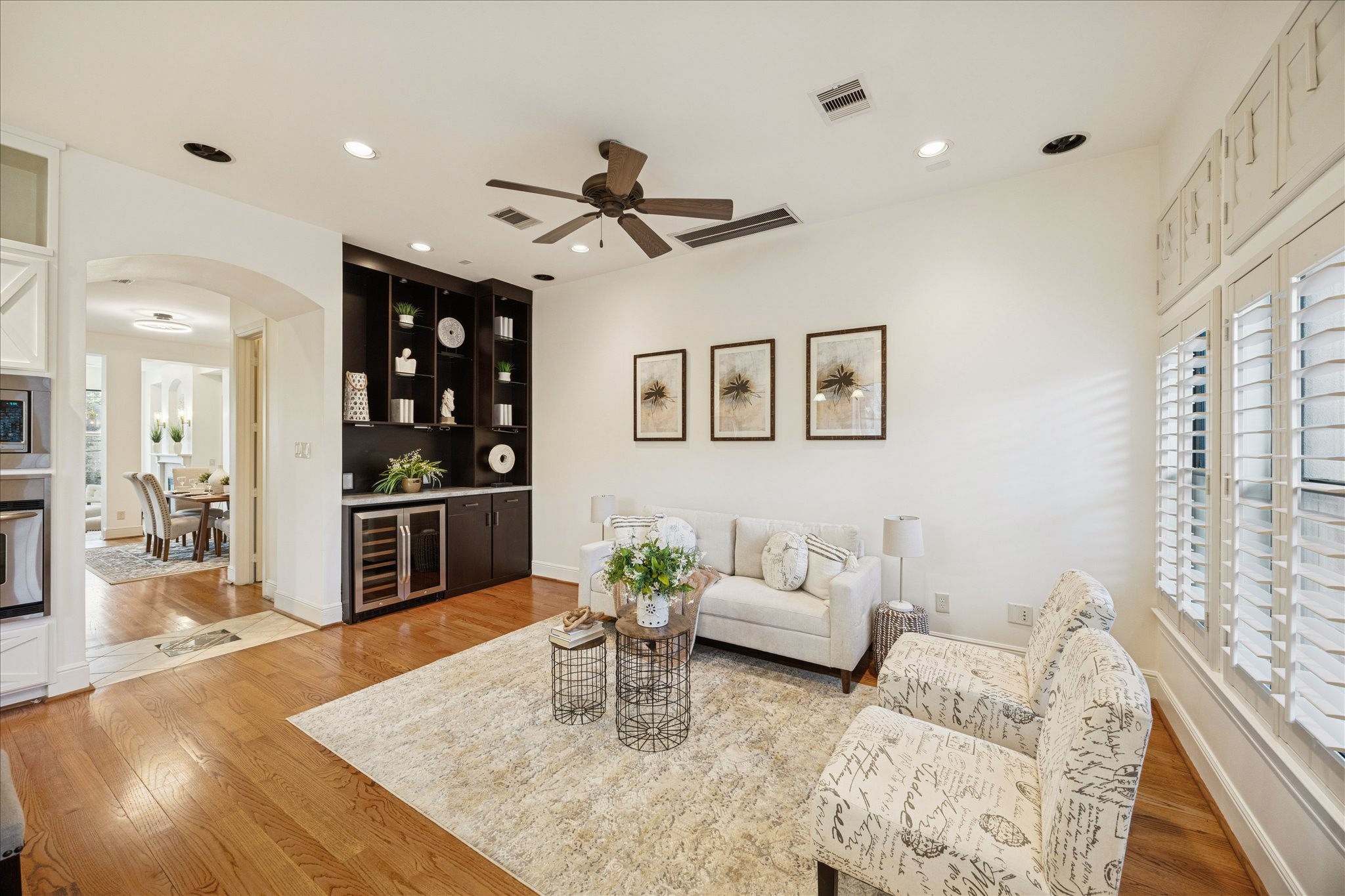 4226 Law Street, Unit B Houston, TX 77005 - Photo 12 of 32 a living room with furniture and wooden floor