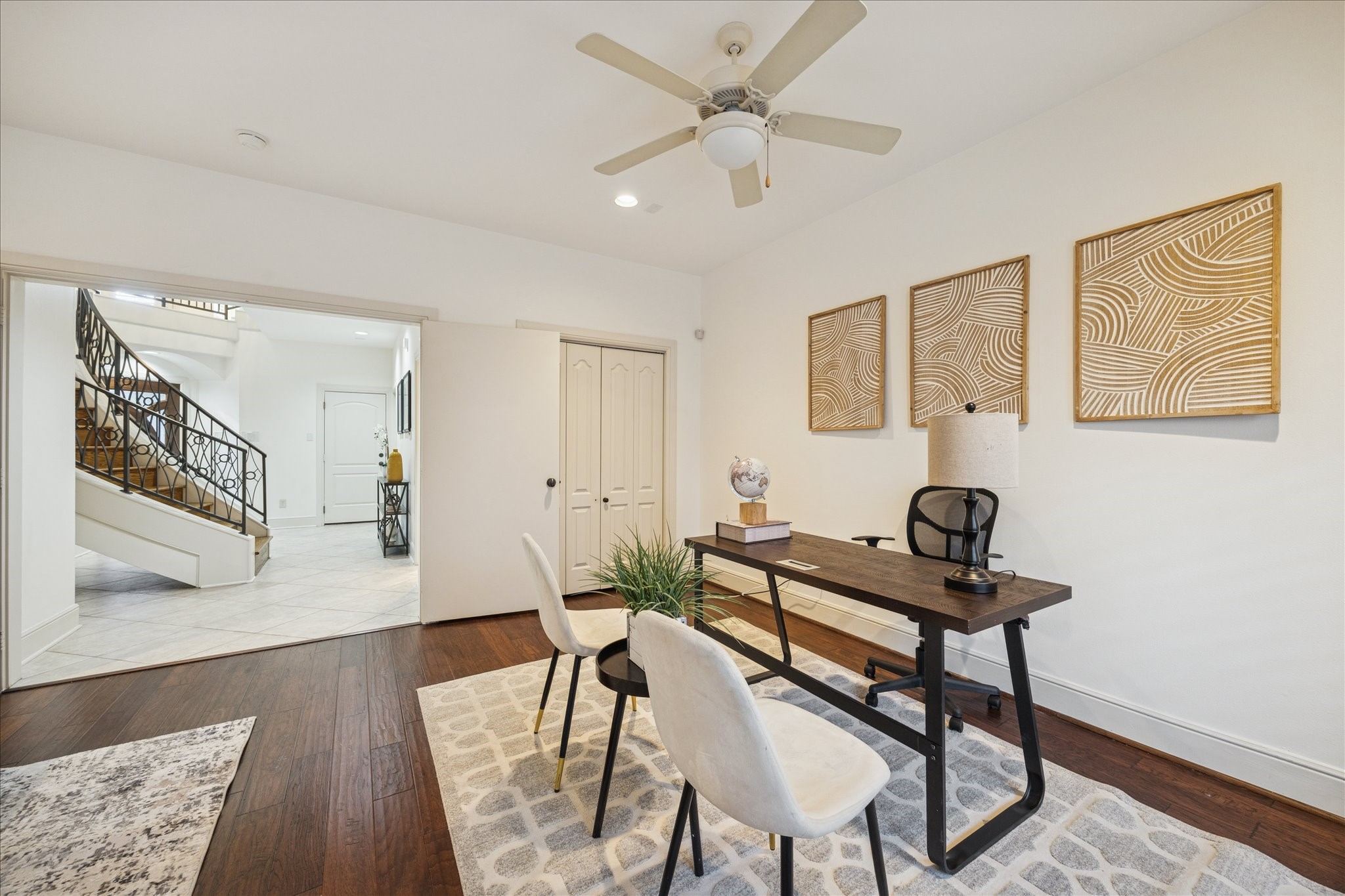 4226 Law Street, Unit B Houston, TX 77005 - Photo 6 of 32 a view of a livingroom with furniture and wooden floor