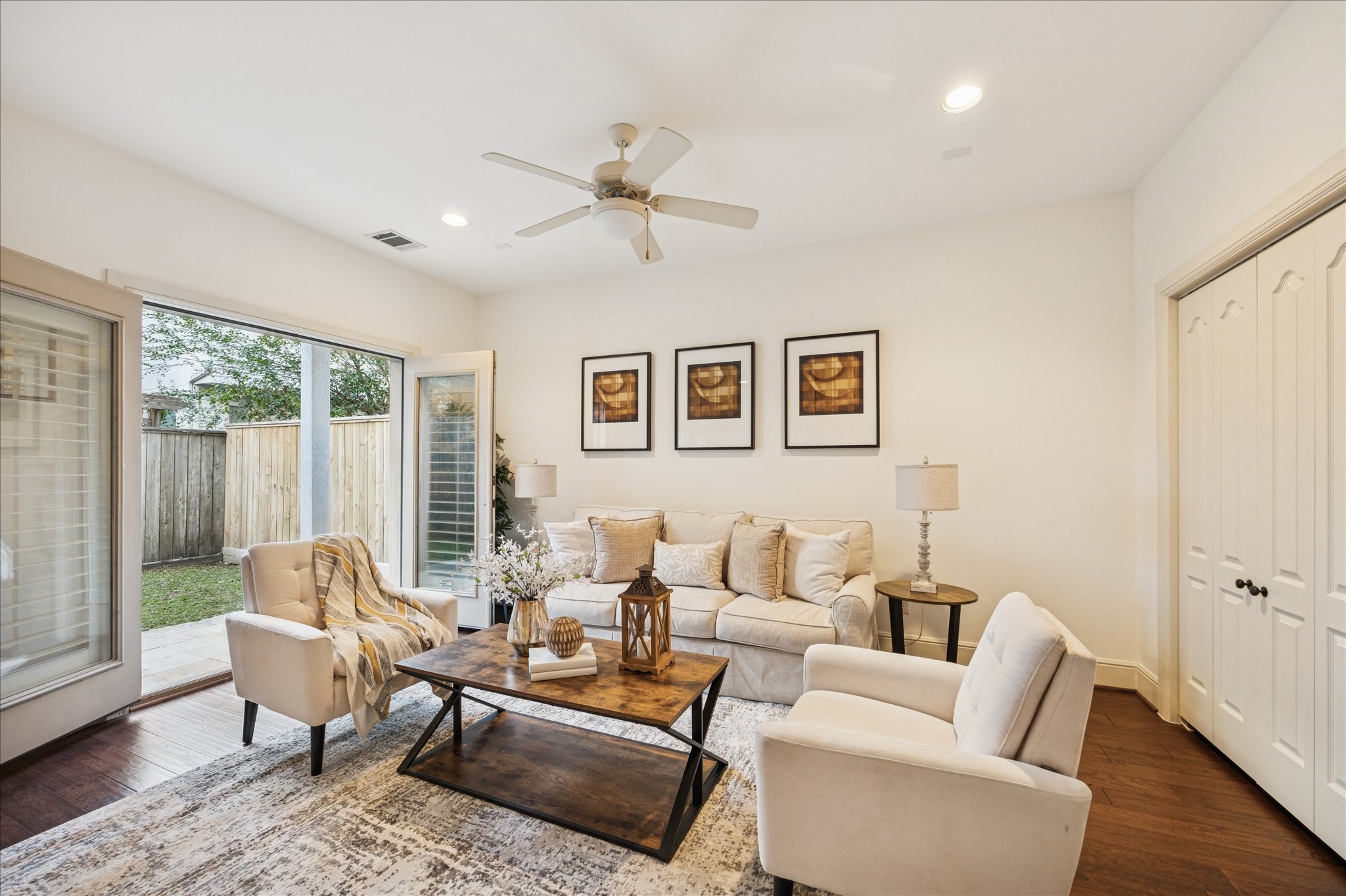 4226 Law Street, Unit B Houston, TX 77005 - Photo 7 of 32 a living room with furniture and a large window