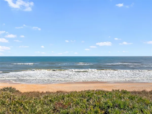 a view of an ocean and beach