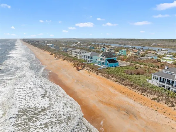 a view of an ocean and beach