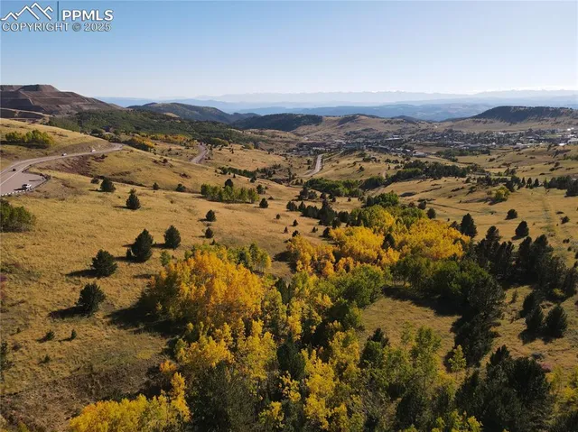 a view of city and mountain