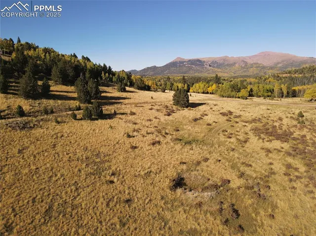 a view of open space with mountain view
