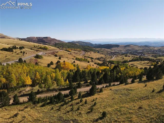 a view of city and mountain